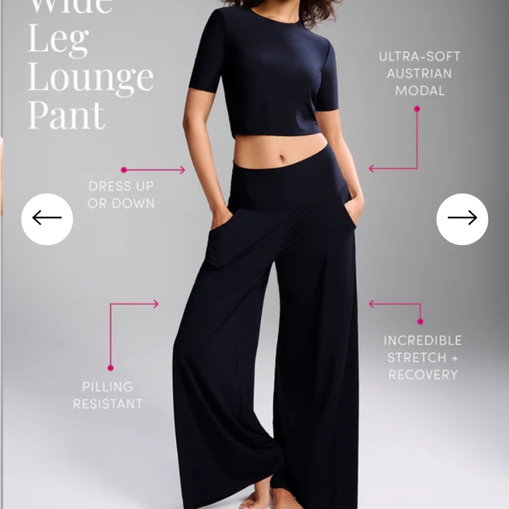 Commando Butter Wide  Leg Lounge Pant in Navy